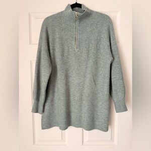 Loft Half-Zip Sweater in Seafoam Green